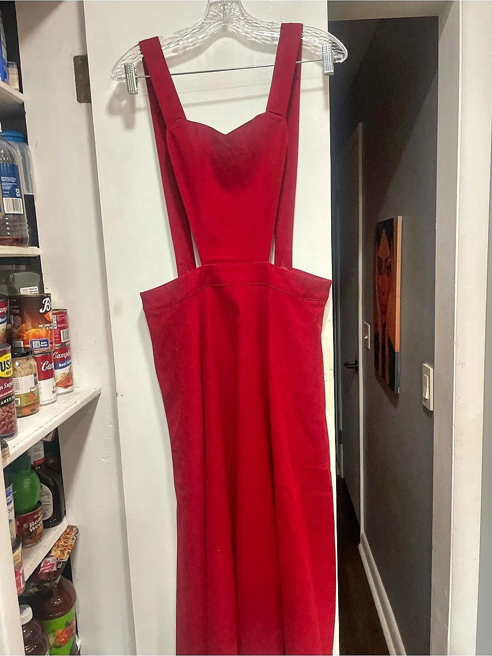 Red Midi Dress Size Large Like New